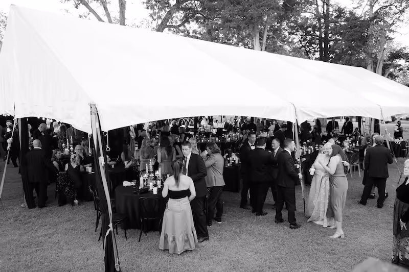 Table settings for a formal event at Oak Place