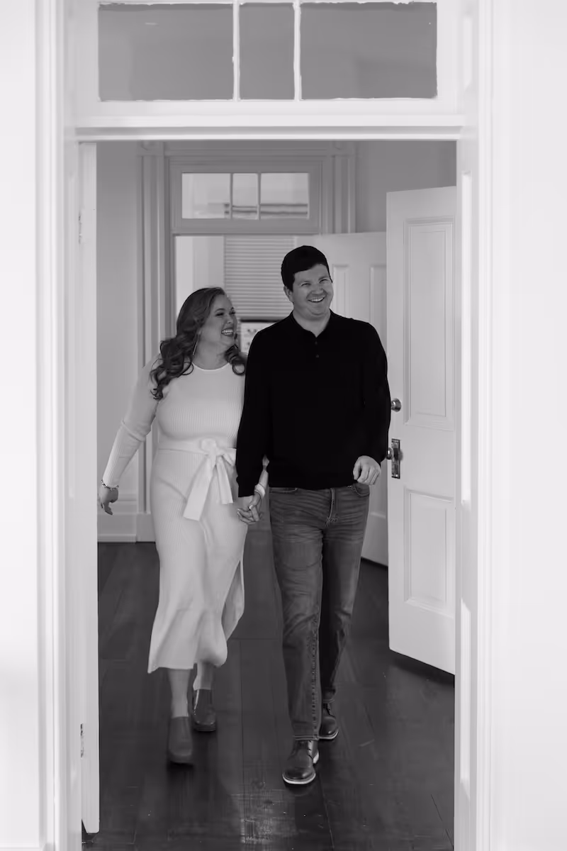 Engagement photo session at The Venue at Oak Place