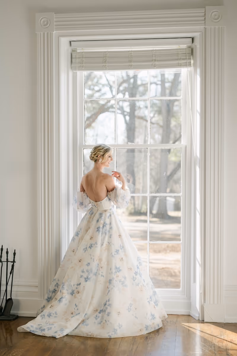 Photography session in the historic venue interior