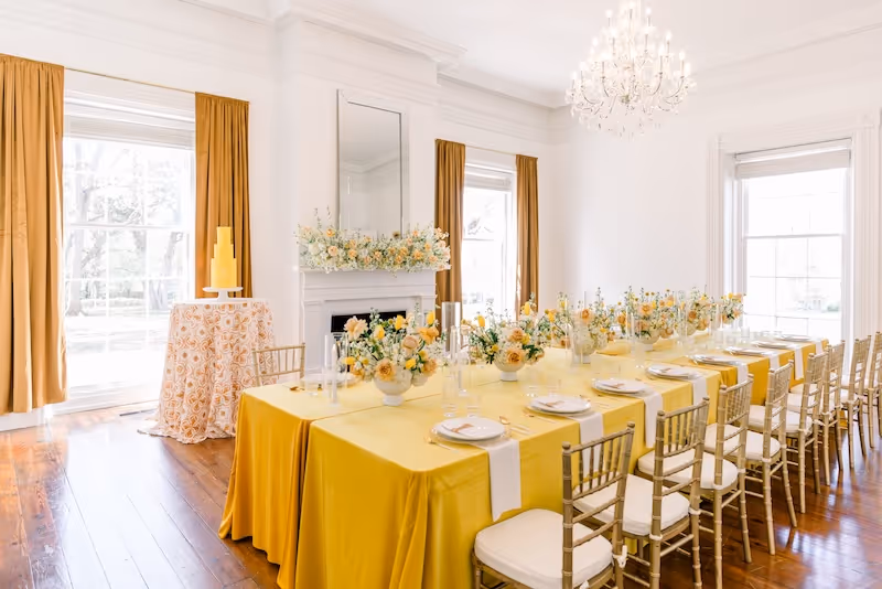 Wedding ceremony beneath the oak trees